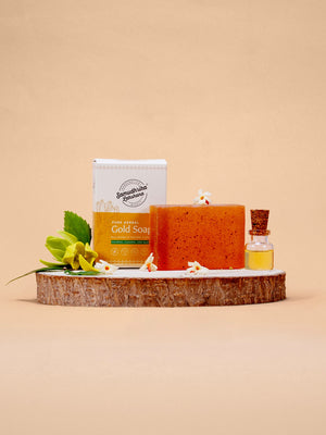 Traditionally Handcrafted Herbal Gold Soap