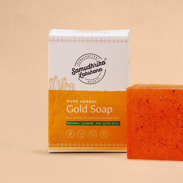 Traditionally Handcrafted Herbal Gold Soap