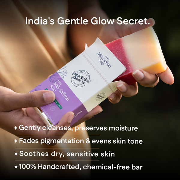 Purely Handcrafted Milk Saffron Soap