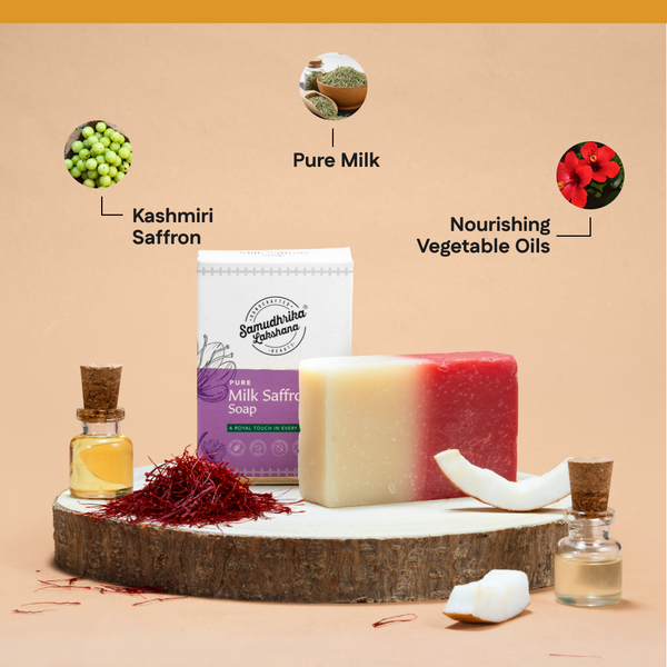 Purely Handcrafted Milk Saffron Soap