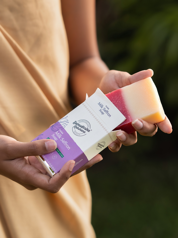 Purely Handcrafted Milk Saffron Soap