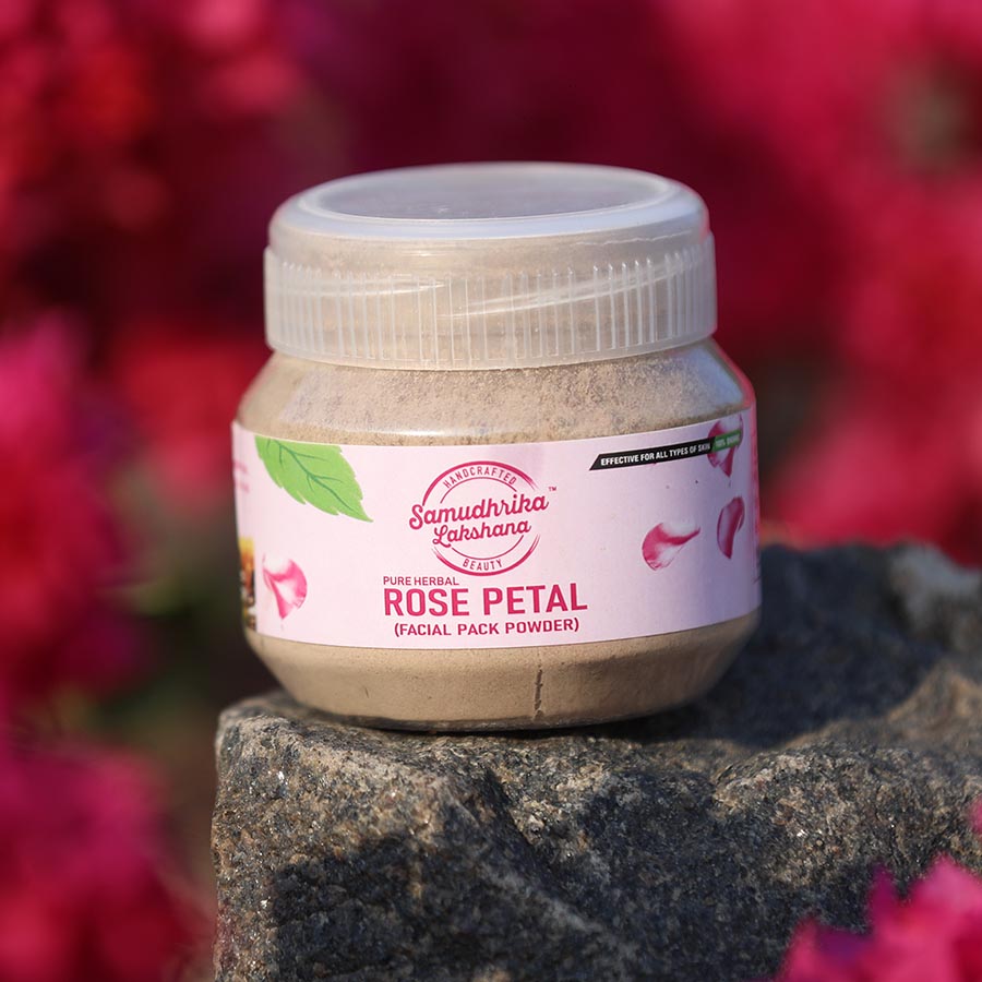 Rose Petals Face Pack Powder For Glowing Skin