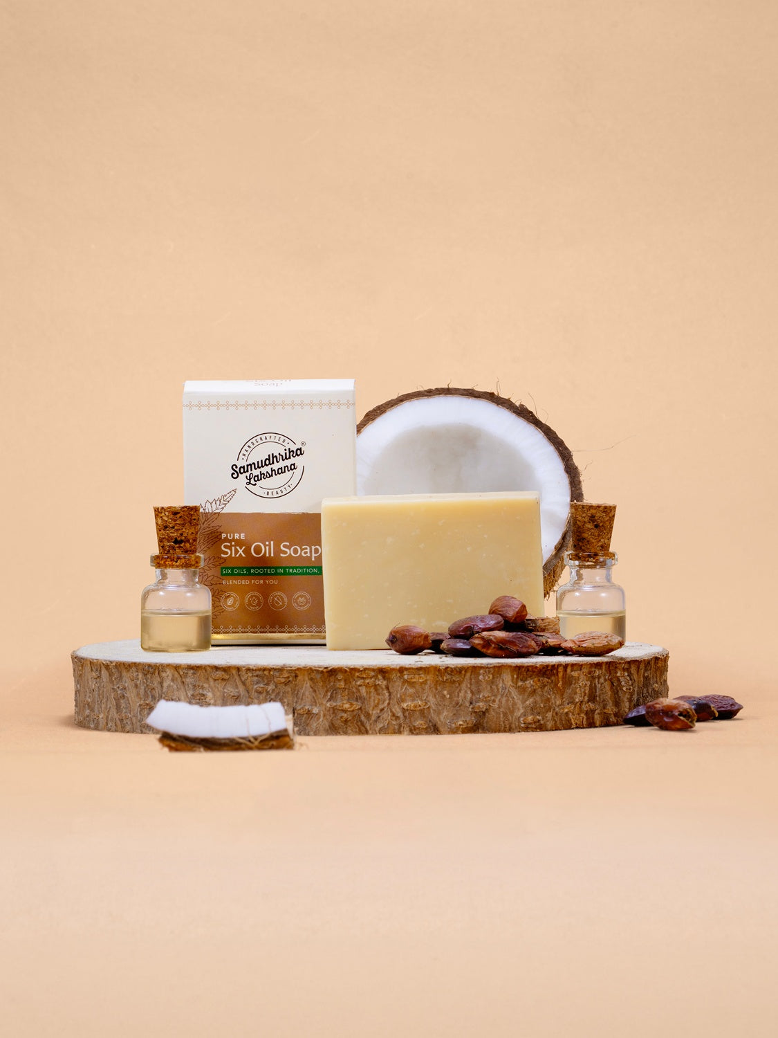 Traditionally Handcrafted Wood Pressed Six Oil's Combination Soap