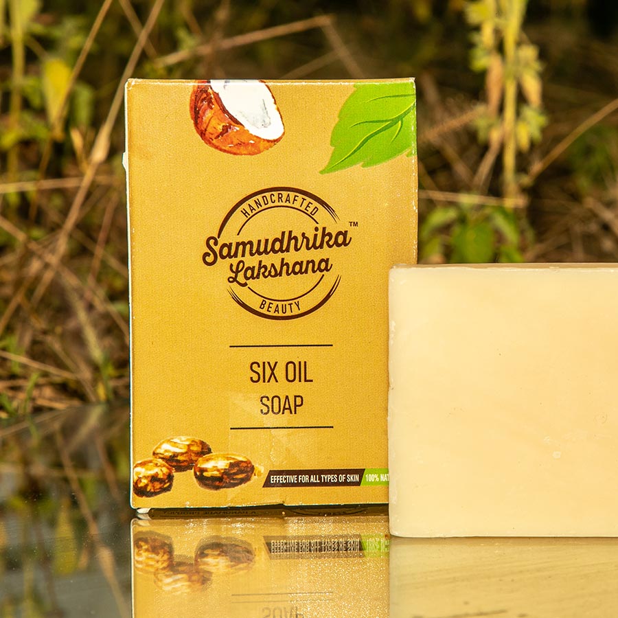 Traditionally Handcrafted Wood Pressed six oil soap for dry skin