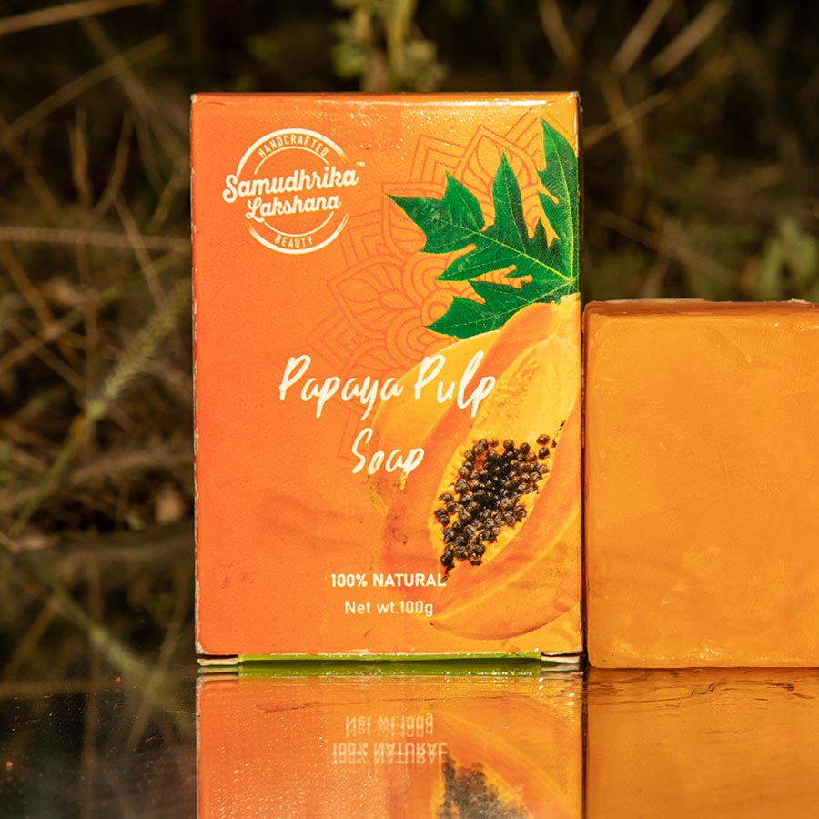 Papaya Pulp Soap For Skin Whitening