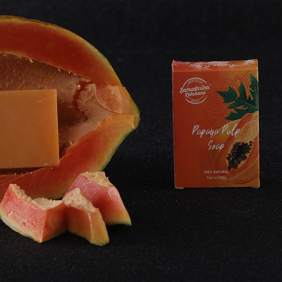 Traditionally Handcrafted Pure Papaya Pulp Soap