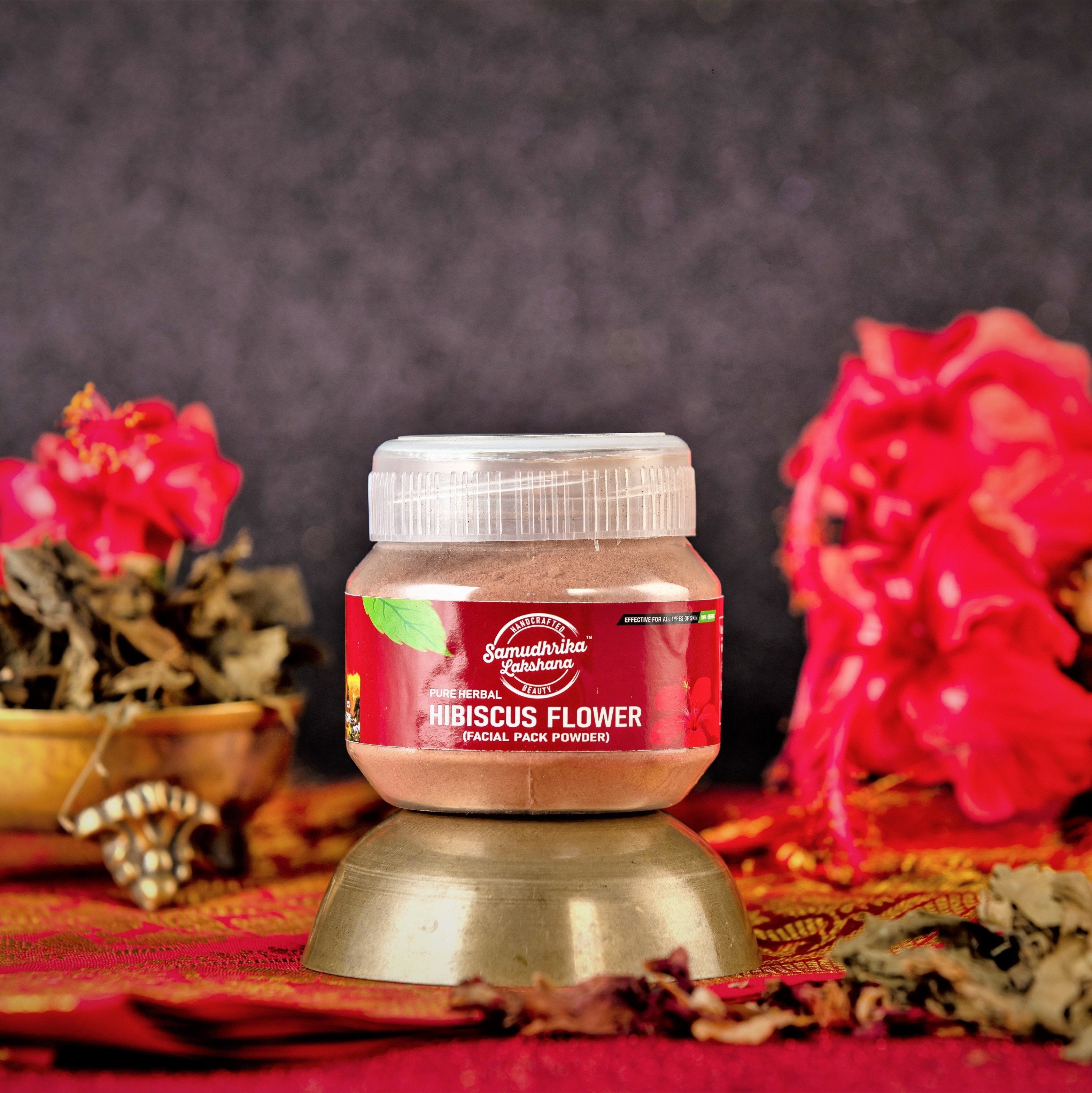 Pure Herbal Hibiscus Petals Facial Powder